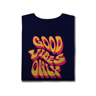 Nome do produto T-Shirt Plus Size - GOOD VIBES ONLY