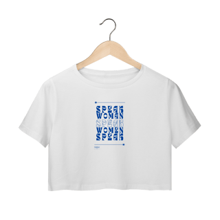 Camisa Cropped - SPEAK WOMAN, SPEAK - Azul
