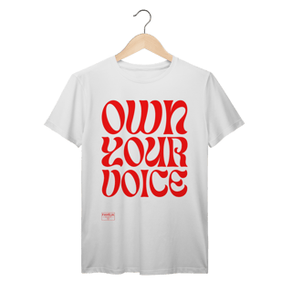 Nome do produtoT-Shirt Prime - OWN YOUR VOICE - Vermelha