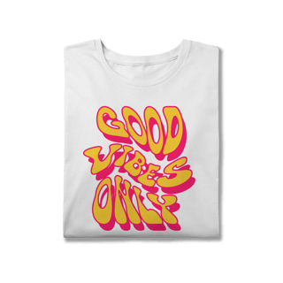 Nome do produto T-Shirt Plus Size - GOOD VIBES ONLY