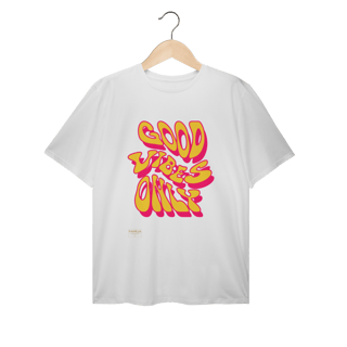 Nome do produto T-Shirt Plus Size - GOOD VIBES ONLY