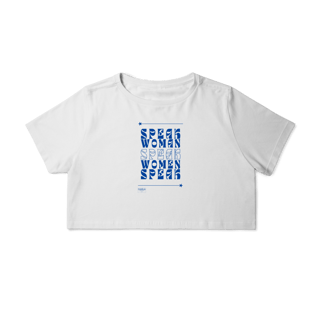 Nome do produtoCamisa Cropped - SPEAK WOMAN, SPEAK - Azul