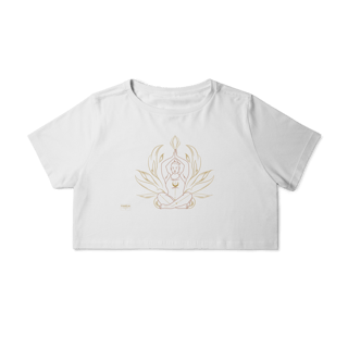 Nome do produtoCamisa Cropped branca — Serenidade em Movimento — Coleção Presença 