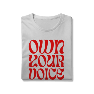 Nome do produtoT-Shirt Prime - OWN YOUR VOICE - Vermelha