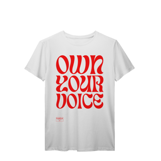 Nome do produtoT-Shirt Prime - OWN YOUR VOICE - Vermelha