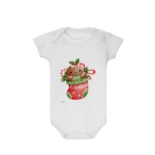 Nome do produto Body Infantil -  Ginger Love Meia | Natal