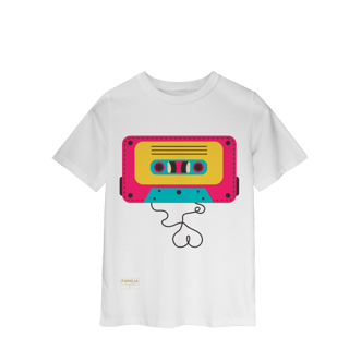 Nome do produto Camiseta Classic Infantil - FITA CASSETE