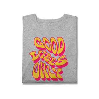Nome do produto T-Shirt Plus Size - GOOD VIBES ONLY