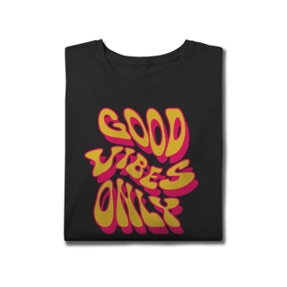 Nome do produto T-Shirt Plus Size - GOOD VIBES ONLY