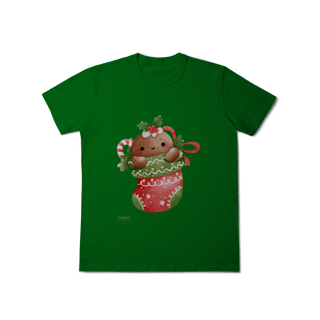 Nome do produto T-Shirt Classic -  Ginger Love Meia | Natal