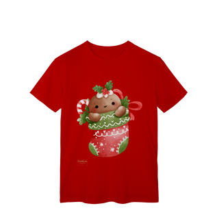 Nome do produto T-Shirt Classic -  Ginger Love Meia | Natal