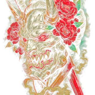 Nome do produto Camiseta Preta Máscara Samurai!