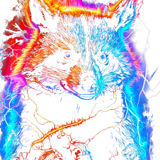 Nome do produto Camiseta Guaxinim Neon Eletrizante 