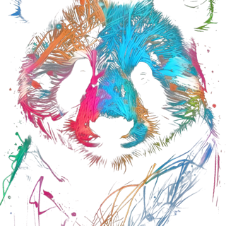 Nome do produto Camiseta Urso Panda Colorido Pop Art - Moda Casual Criativa