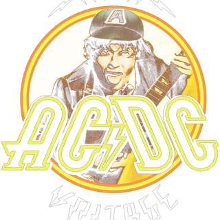 Nome do produto Camiseta AC/DC High Voltage Angus Young Rock Preta Algodão
