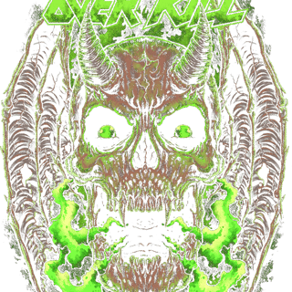 Nome do produto Camiseta Overkill Thrash Metal Caveira Verde Preta Algodão