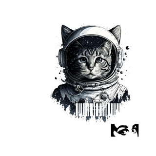 Nome do produto Camiseta Preta Gato Astronauta!