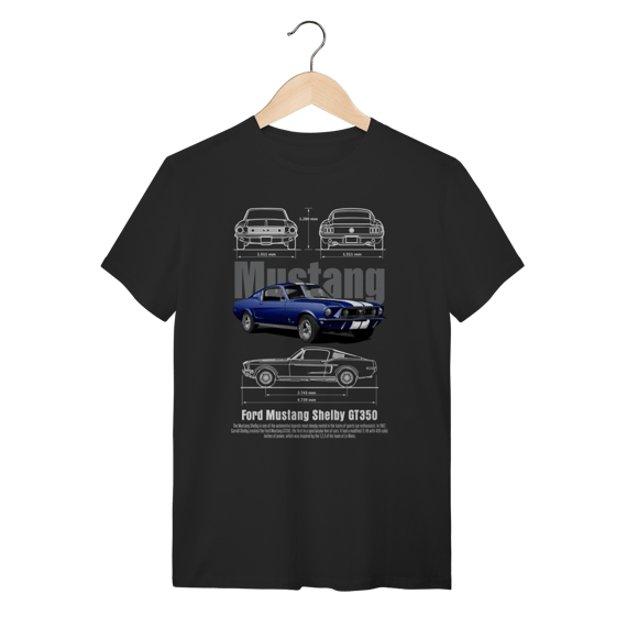 Camiseta Ford Mustang Shelby GT350 - Muscle Car Clássico
