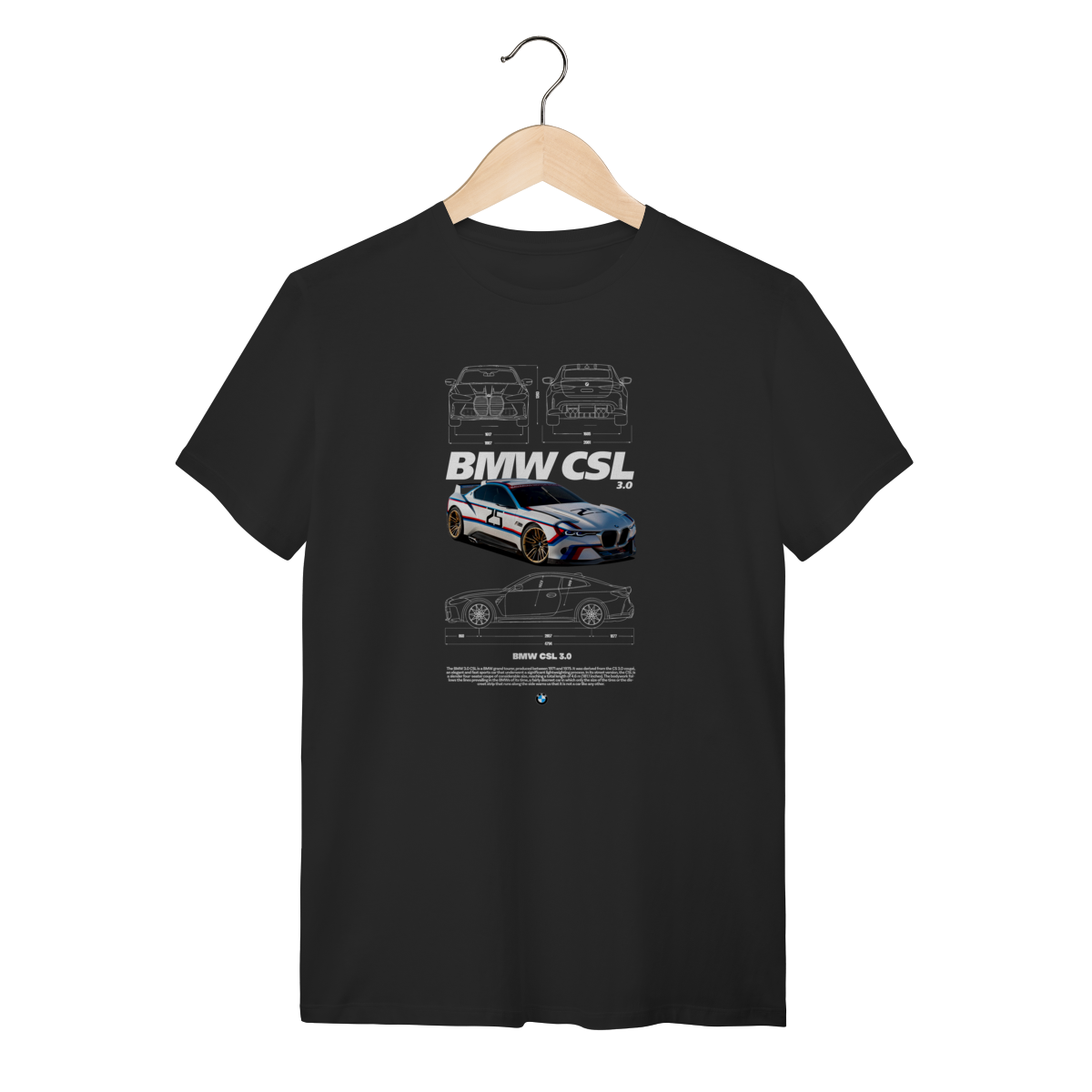 Nome do produto: Camiseta BMW CSL 3.0 Tribute - Estampa Racing Heritage