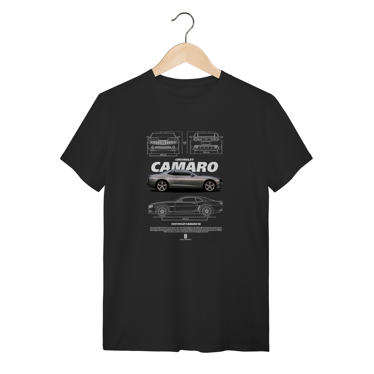 Nome do produto: Camiseta Chevrolet Camaro SS Prata - Modern Muscle Car