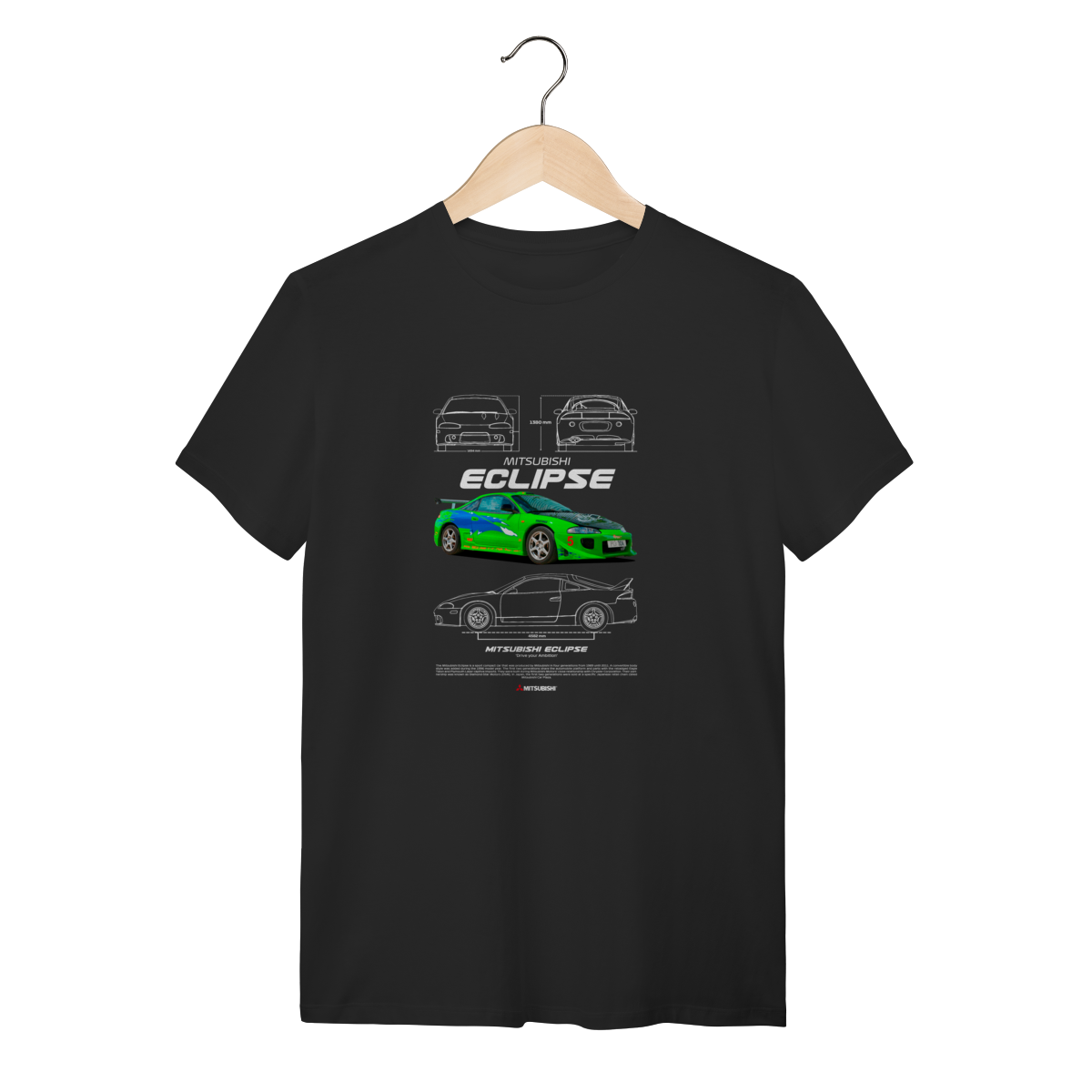Nome do produto: Camiseta Mitsubishi Eclipse Verde - Estampa Ícone Fast & Furious 