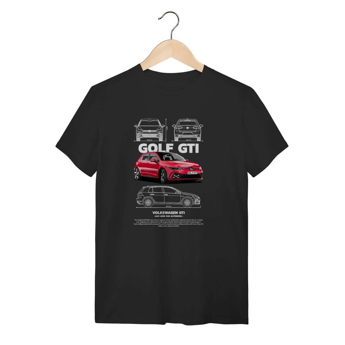 Nome do produto: Camiseta VW Golf GTI Vermelho - Estampa Hot Hatch Legend