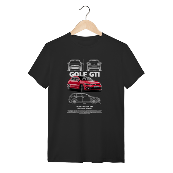 Camiseta VW Golf GTI Vermelho - Estampa Hot Hatch Legend