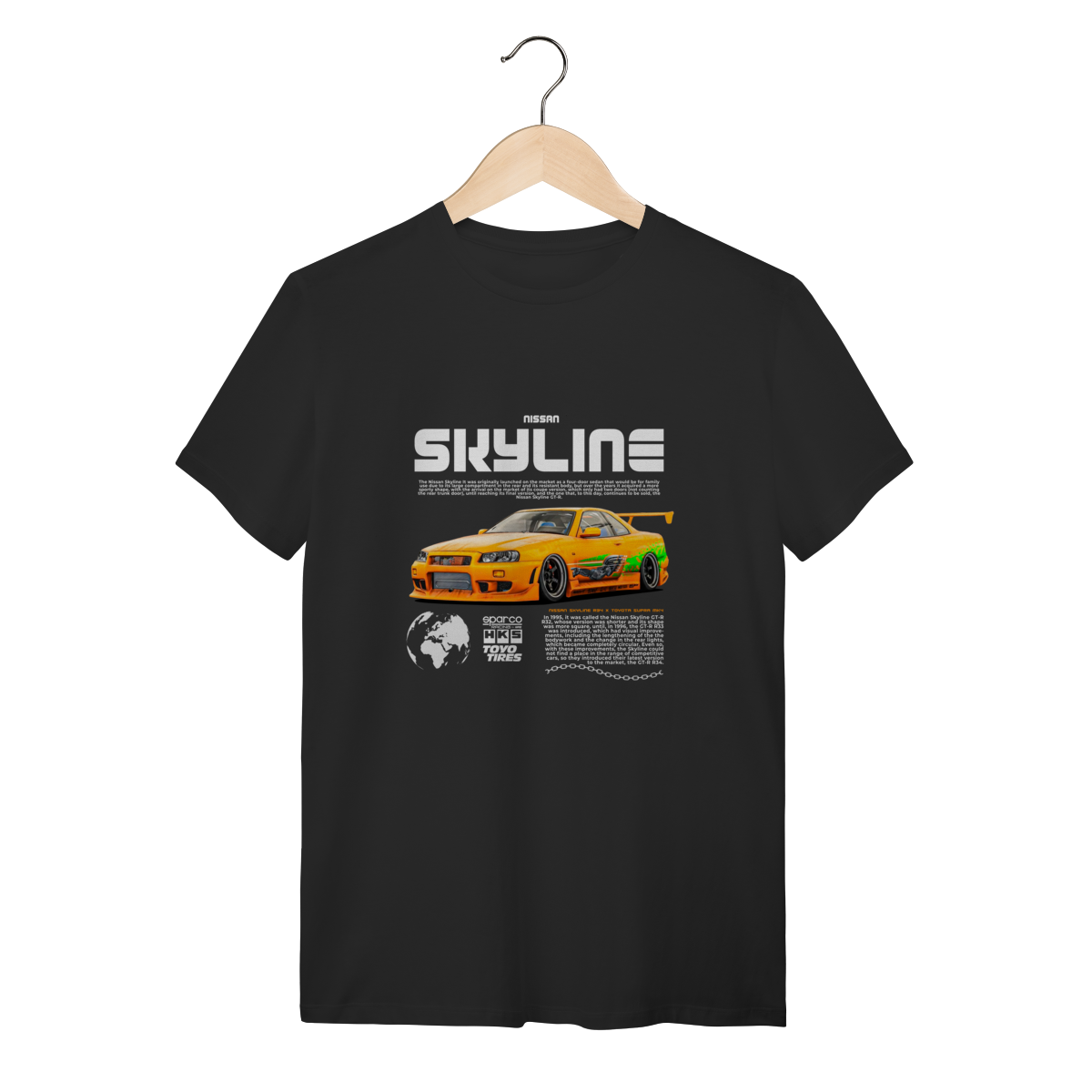 Nome do produto: Camiseta Nissan Skyline R34 Tuning - Cultura Street Racing