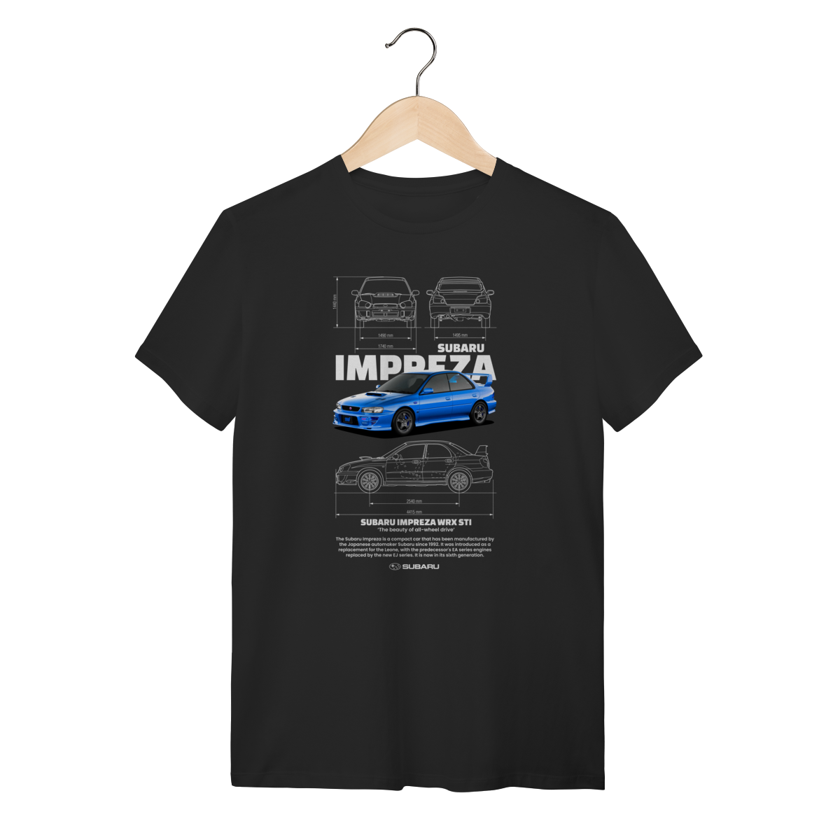 Nome do produto: Camiseta Subaru Impreza WRX STI - The Beauty of All-Wheel Drive
