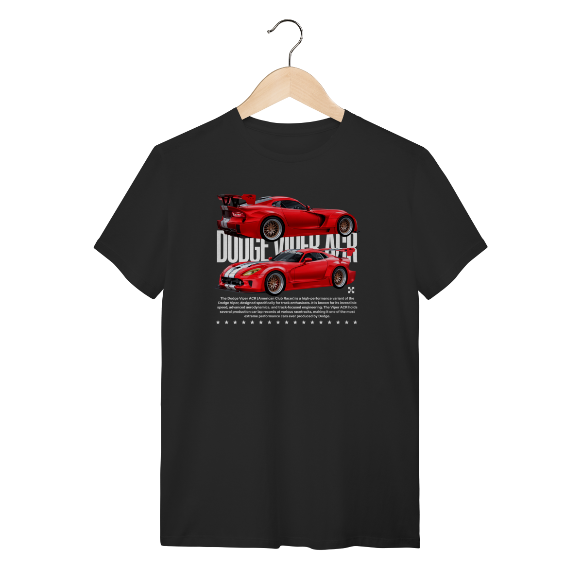 Nome do produto: Camiseta Dodge Viper ACR - O Rei das Pistas Americano