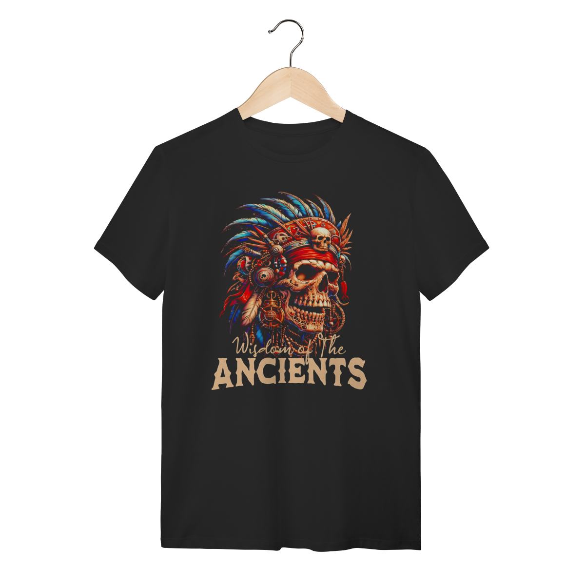 Nome do produto: Camiseta Caveira Wisdom of The Ancients - Estilo Indígena e Tribal