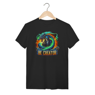 Camiseta Fantasy Mago Ceifador e Dragão de Raio - Be Creator - Preta