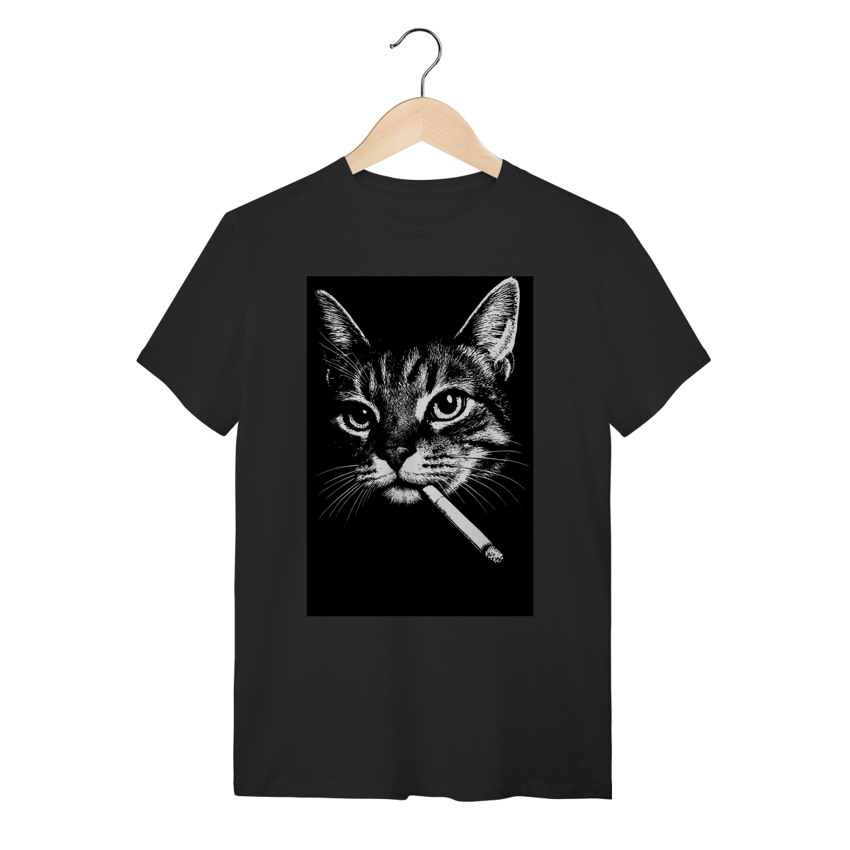 Nome do produto: Camiseta Gato Noir - Smoking Cat