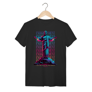 Camiseta Jesus Light of the World - Estilo Neon Synthwave