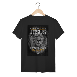 Camiseta Leão de Judá Fear Not - Estilo Realista - 100% Algodão