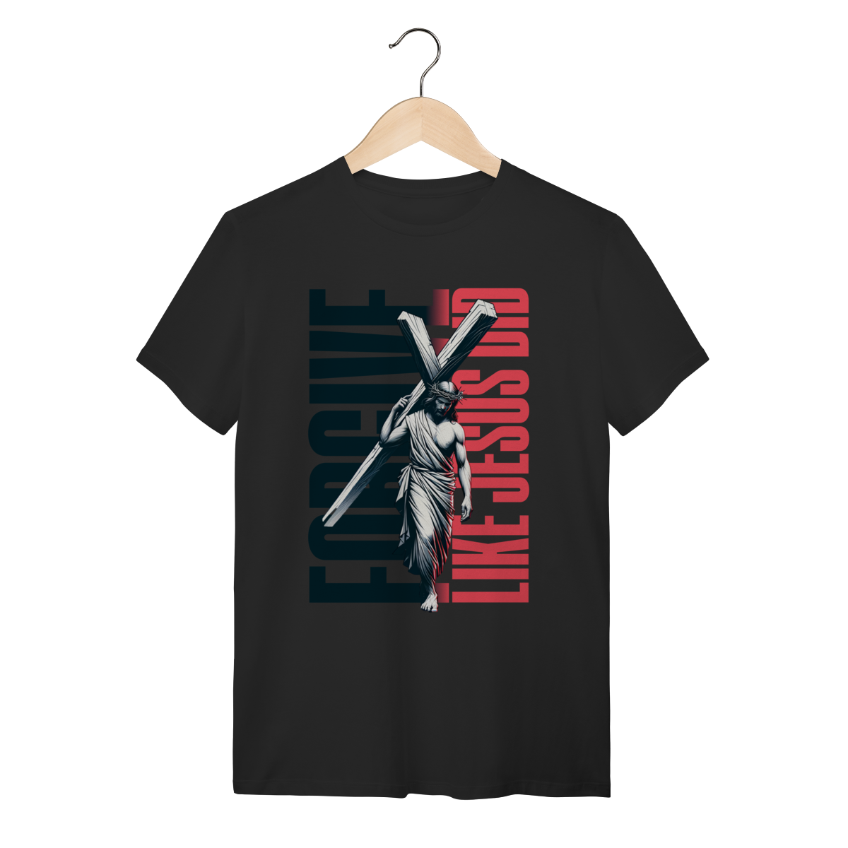 Nome do produto: Camiseta Forgive Like Jesus Did - Estampa Retrô Impactante