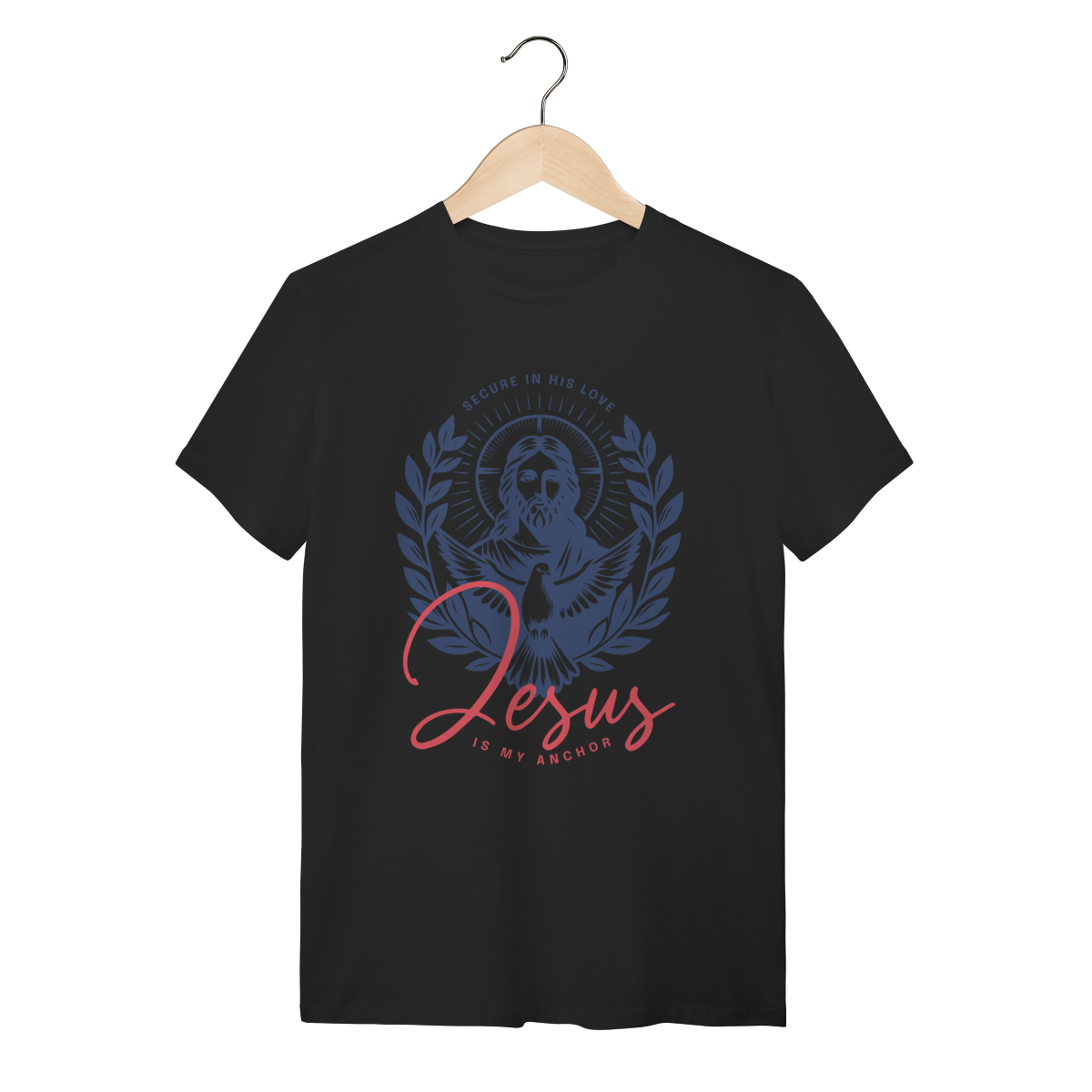 Nome do produto: Camiseta Gospel Jesus is my Anchor – Estilo Retrô