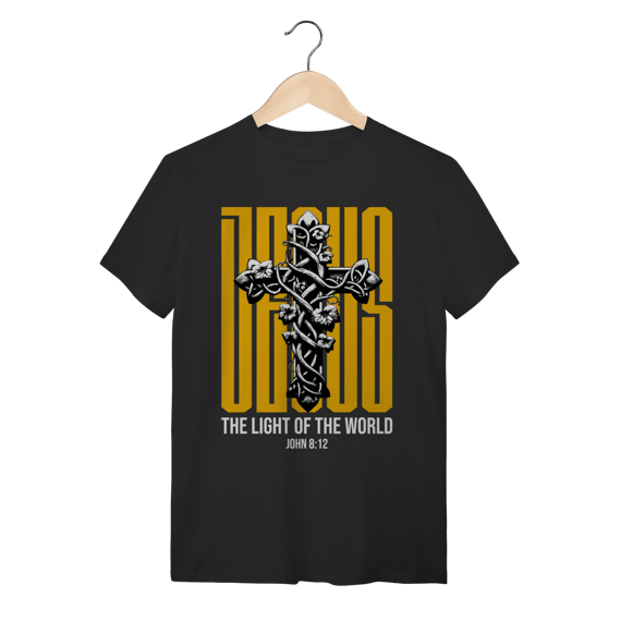 Camiseta Evangélica Jesus The Light of the World – João 8:12