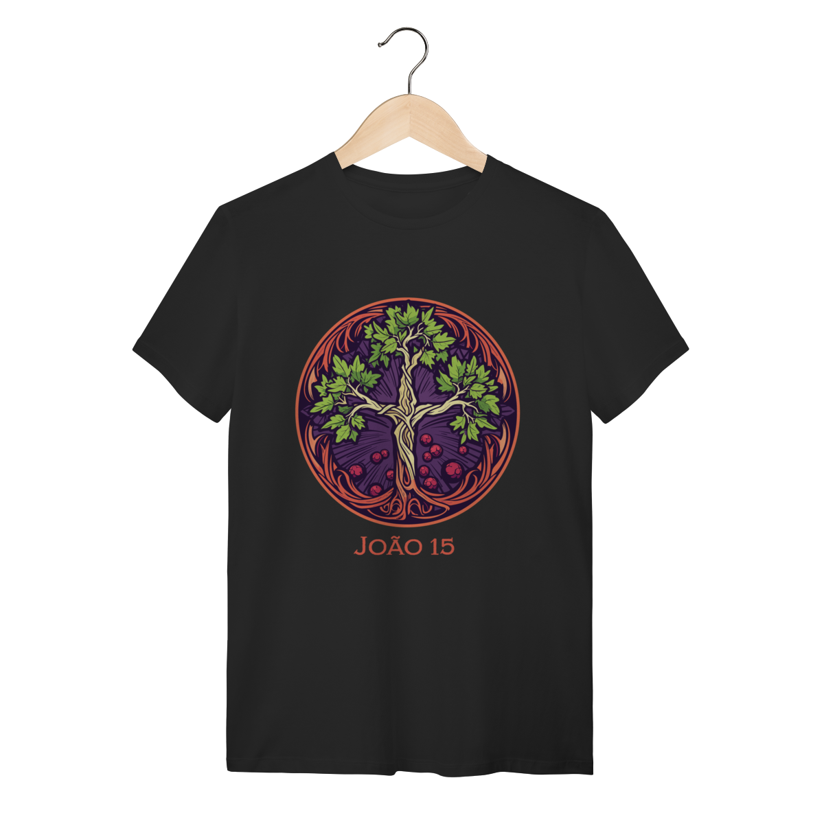 Nome do produto: Camiseta Evangélica João 15 – A Videira Verdadeira