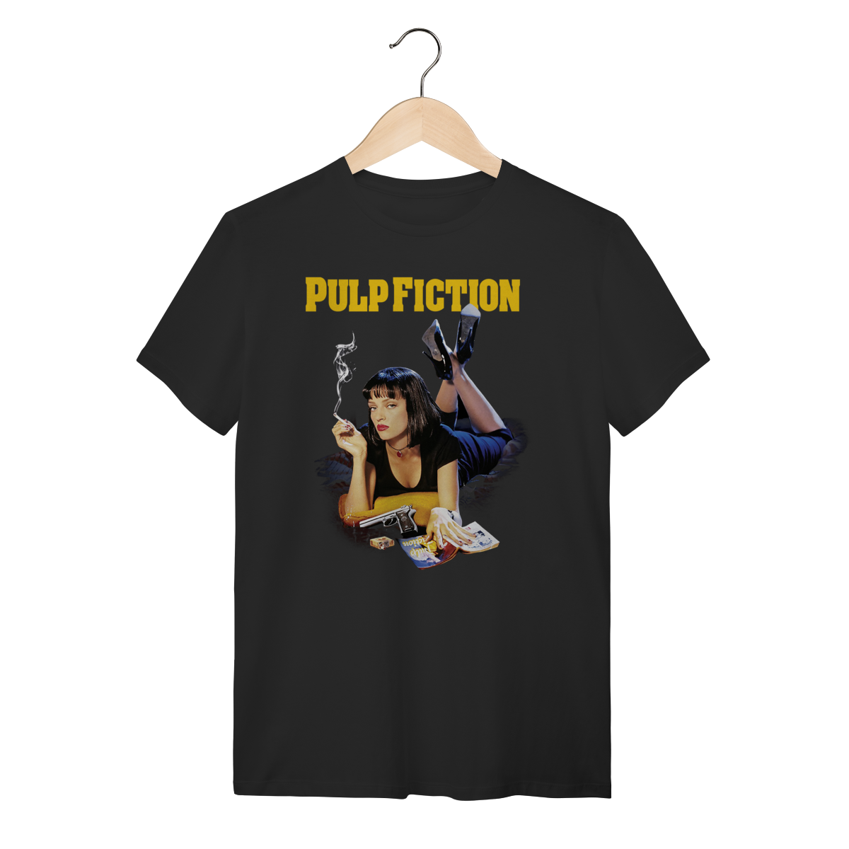 Nome do produto: Camiseta Pulp Fiction Mia Wallace - Quentin Tarantino Cult 