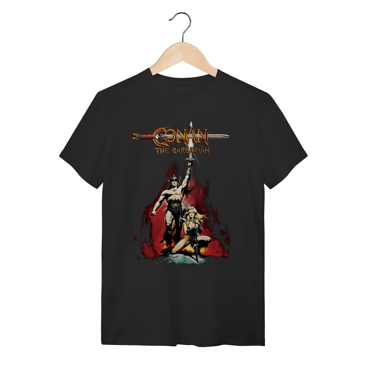 Nome do produto: Camiseta Conan o Bárbaro - Arnold Schwarzenegger Retro Movie 