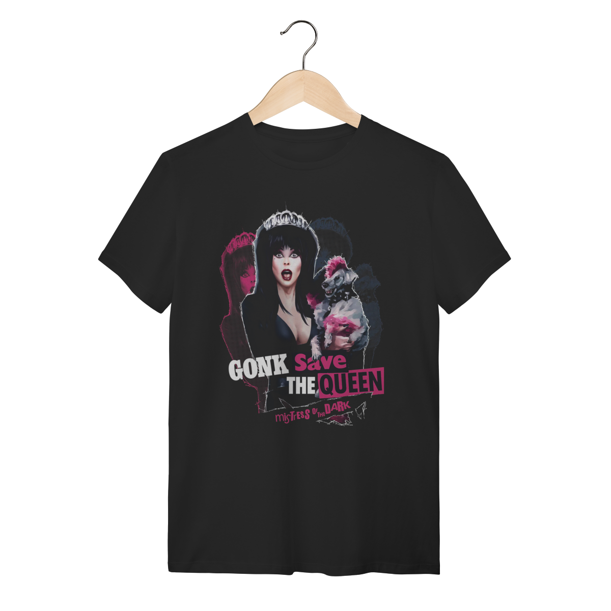 Nome do produto: Camiseta Elvira Mistress of the Dark - Gonk Save the Queen 