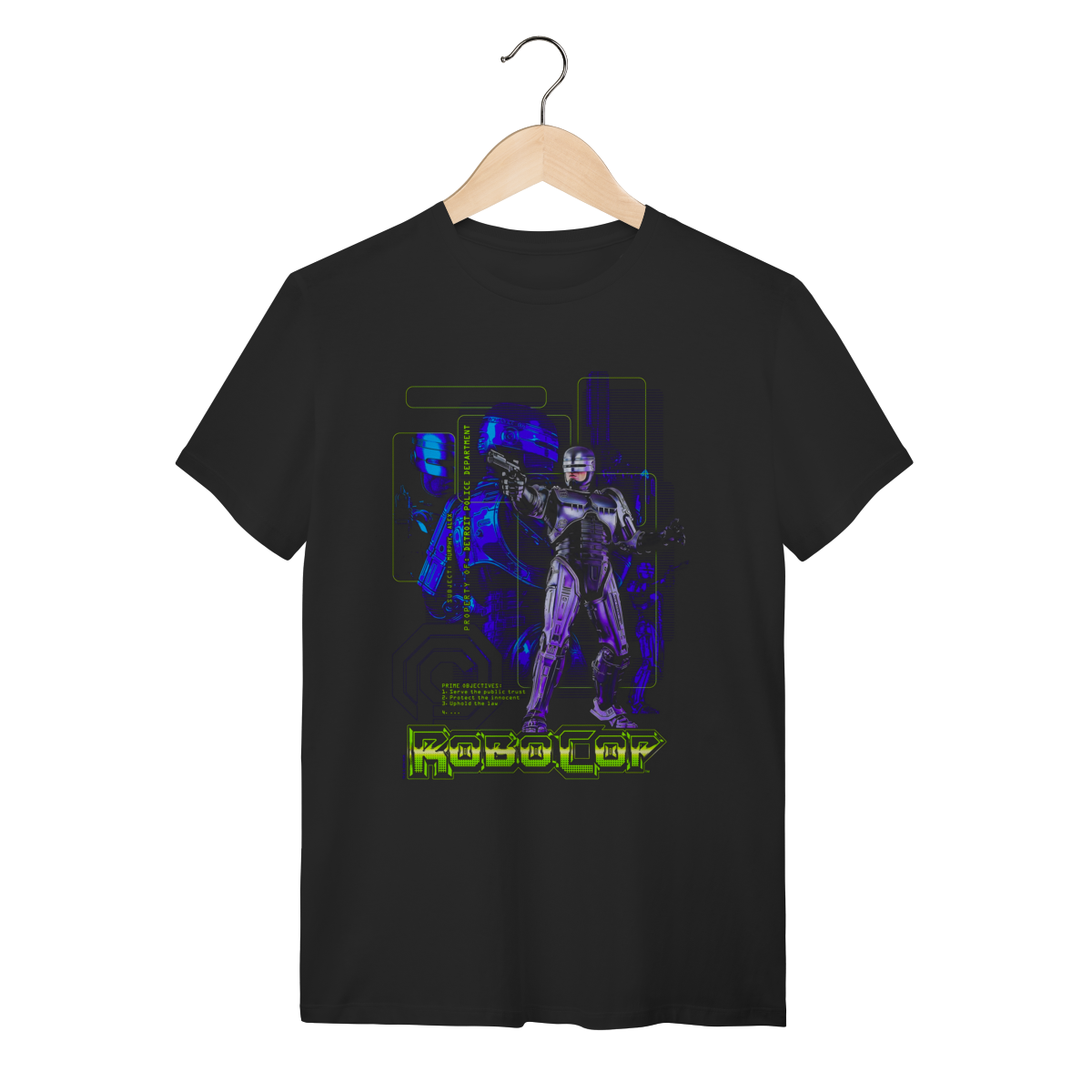 Nome do produto: Camiseta RoboCop Detroit Police - Sci-Fi 80s Movie 