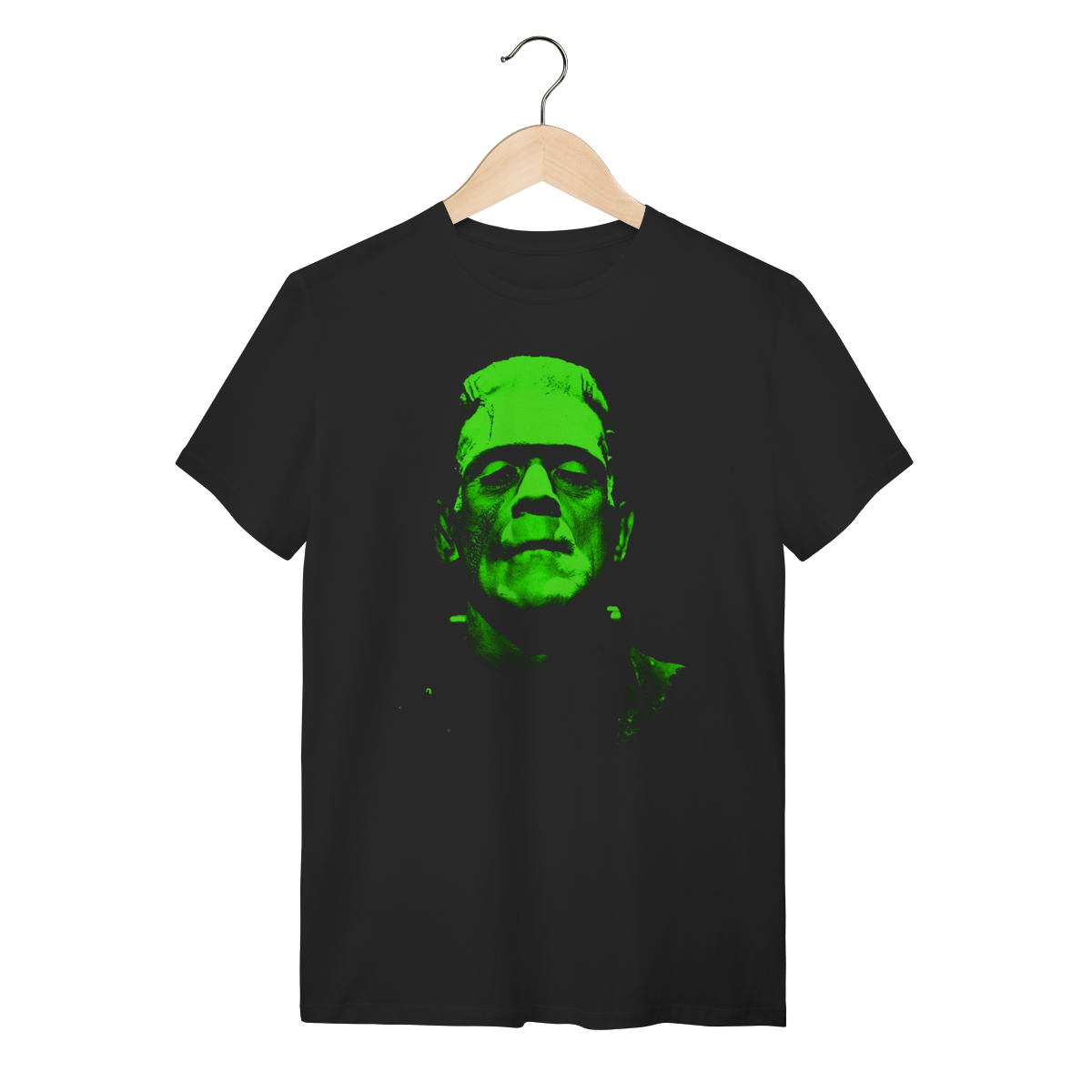 Nome do produto: Camiseta Frankenstein – Estampa Monster Movie Verde Neon