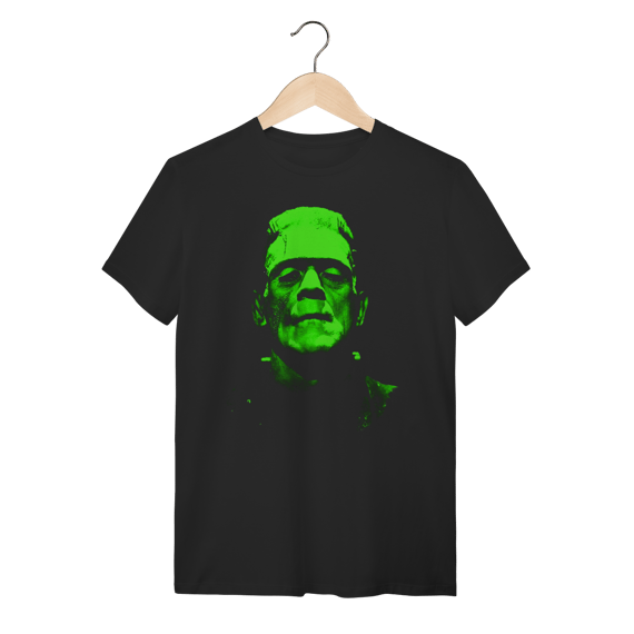 Camiseta Frankenstein – Estampa Monster Movie Verde Neon