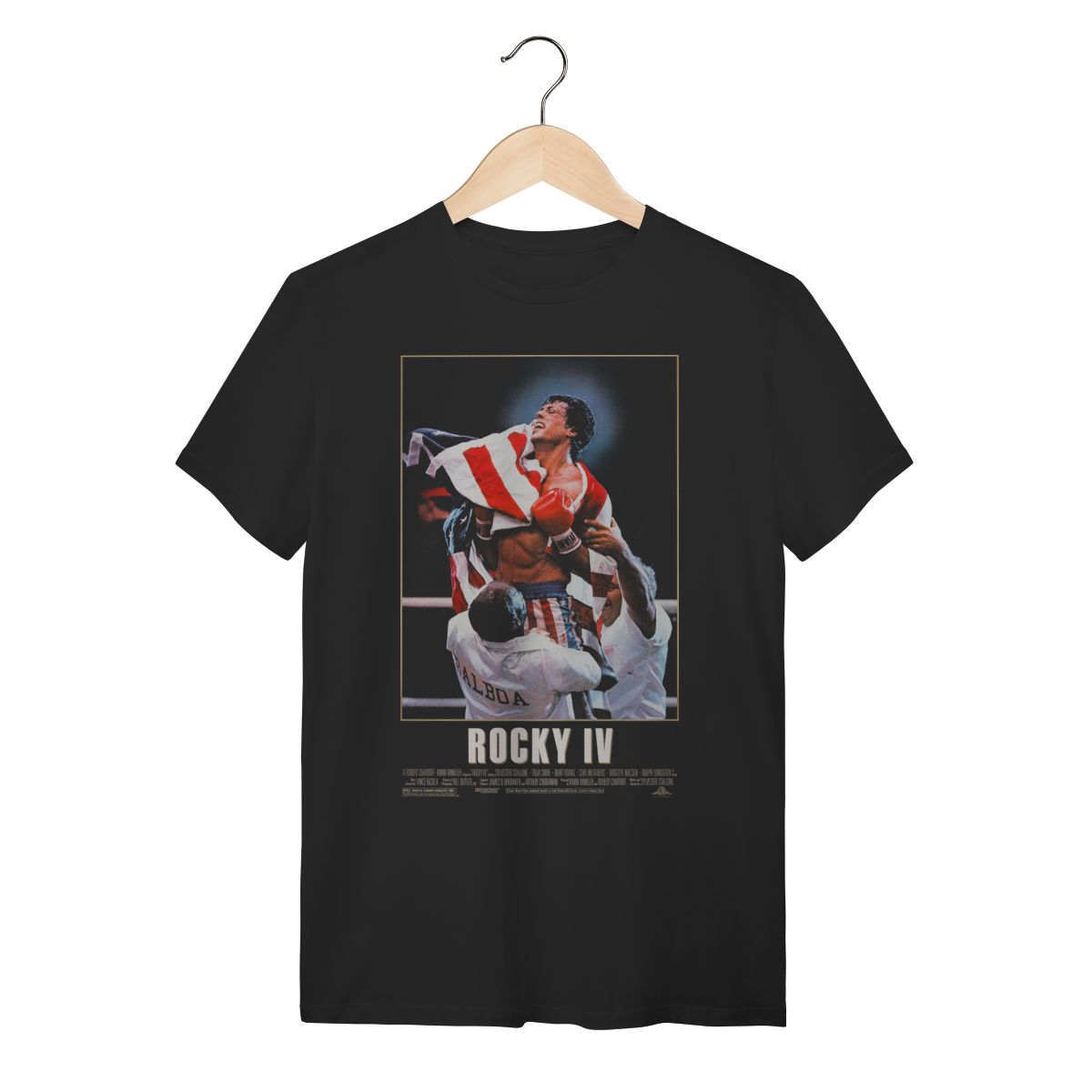 Nome do produto: Camiseta Rocky IV – Estampa Épica Sylvester Stallone
