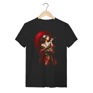 Camiseta Streetwear Geisha Oiran - Smoke & Flowers
