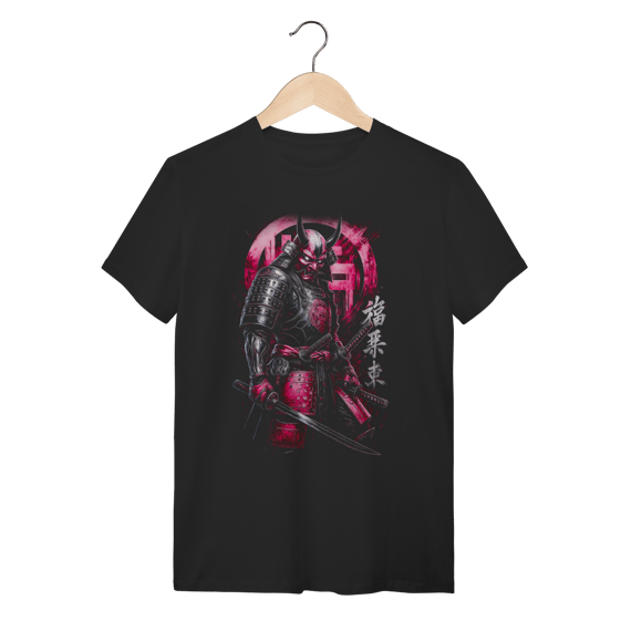 Camiseta Cyber Samurai - Pink Oni Armor 