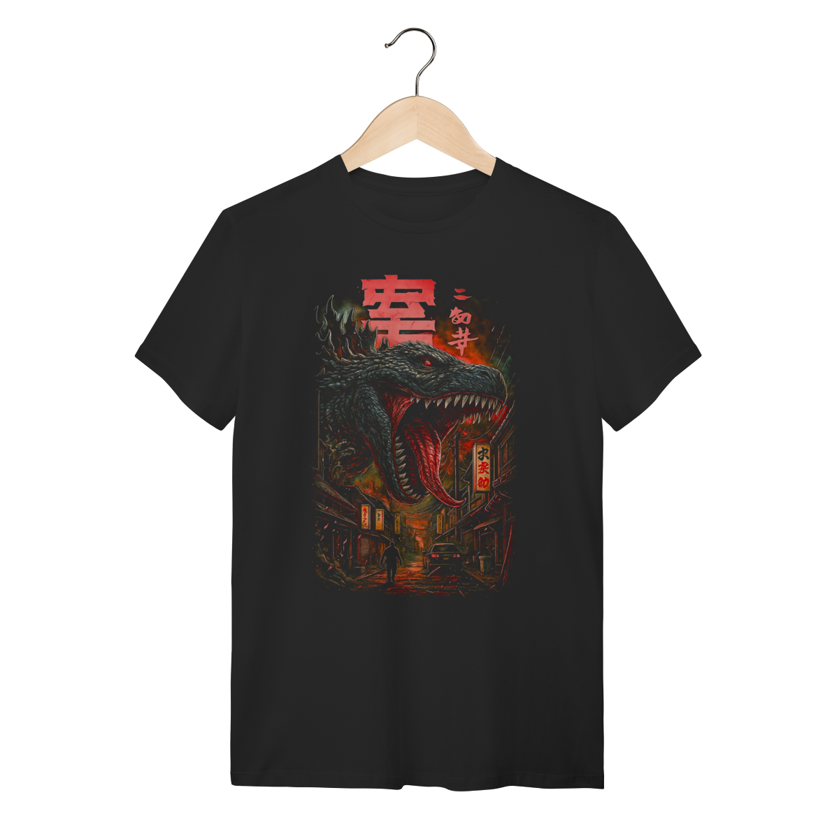 Nome do produto: Camiseta Kaiju Night - Godzilla Retro Style 