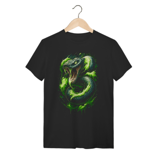 Nome do produto Camiseta Acid Viper - Neon Green Snake Art 